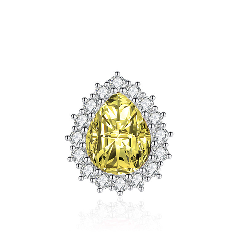 Tik Tok live broadcast moissanite pendant fashion yellow diamond pink diamond necklace moissanite pendant accessories wholesale manufacturer